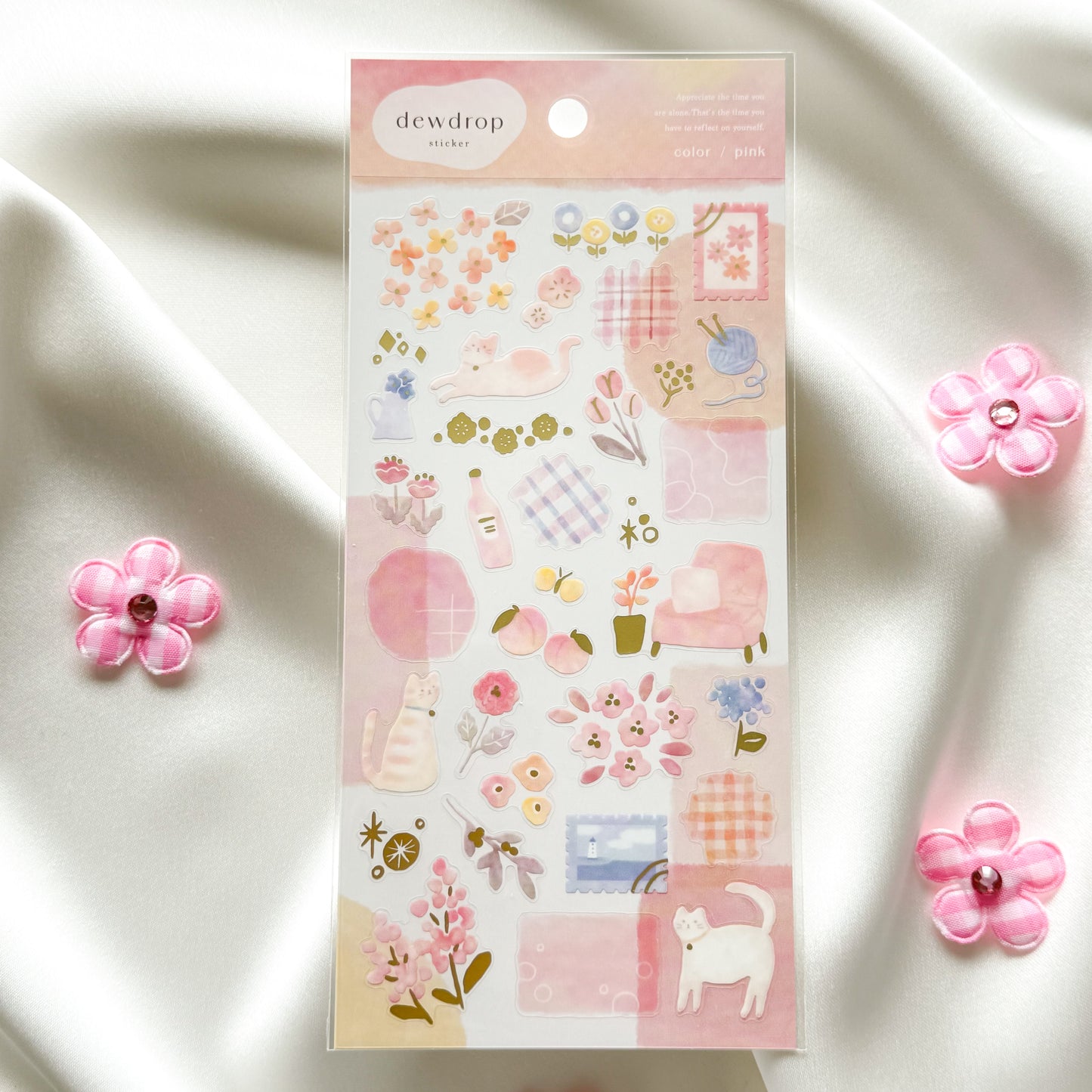 Mind Wave Dewdrop Clear PET Sticker Sheet - Made in Japan