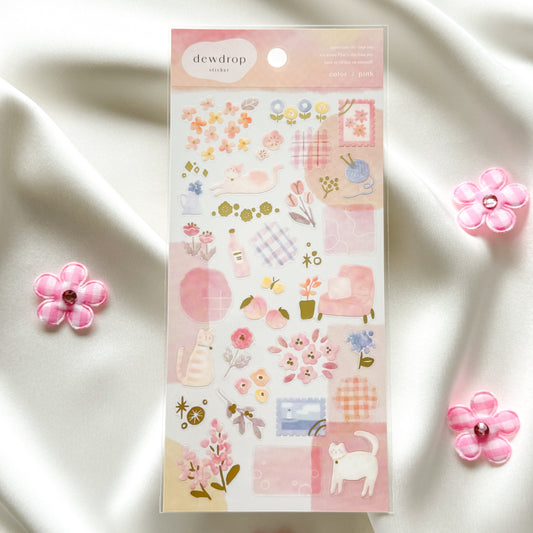 Mind Wave Dewdrop Clear PET Sticker Sheet - Made in Japan