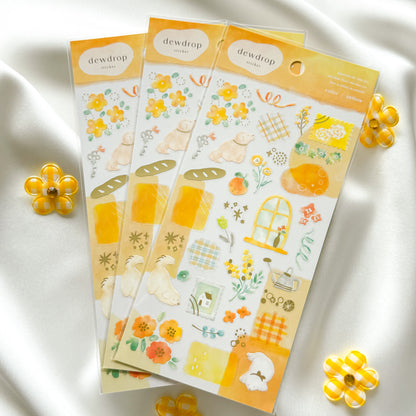 Mind Wave Dewdrop Clear PET Sticker Sheet - Made in Japan