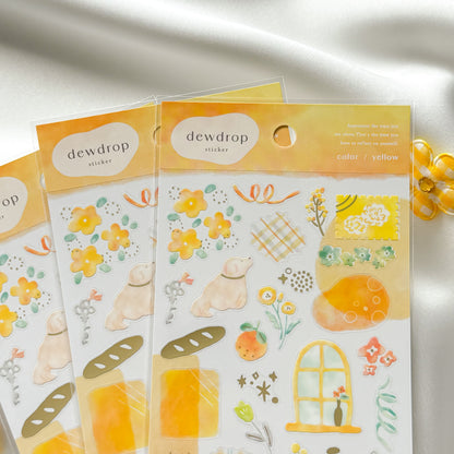 Mind Wave Dewdrop Clear PET Sticker Sheet - Made in Japan