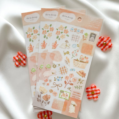 Mind Wave Dewdrop Clear PET Sticker Sheet - Made in Japan