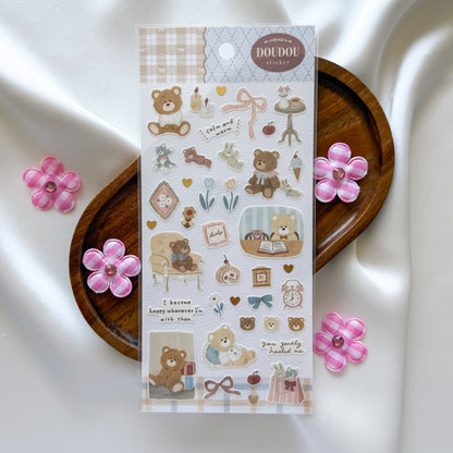 Mind Wave DouDou Sticker Sheet - Kuma (Bear)
