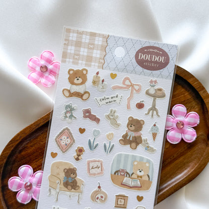 Mind Wave DouDou Sticker Sheet - Kuma (Bear)