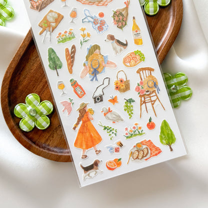 Mind Wave Lush Basket Sticker - Orange