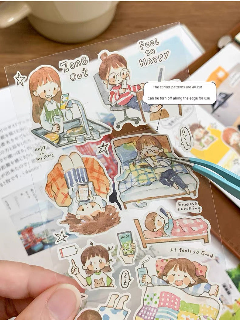 zZoton Molinta | Hand-Drawn Watercolor Sticker Sheet