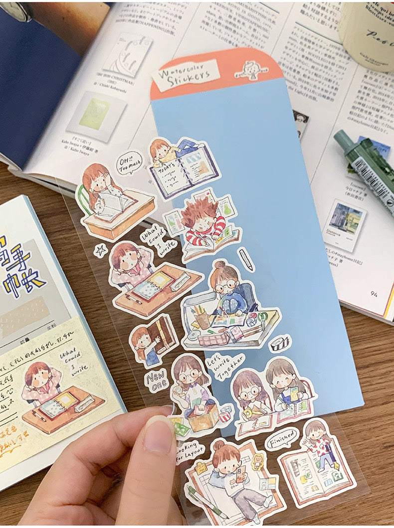 zZoton Molinta | Hand-Drawn Watercolor Sticker Sheet