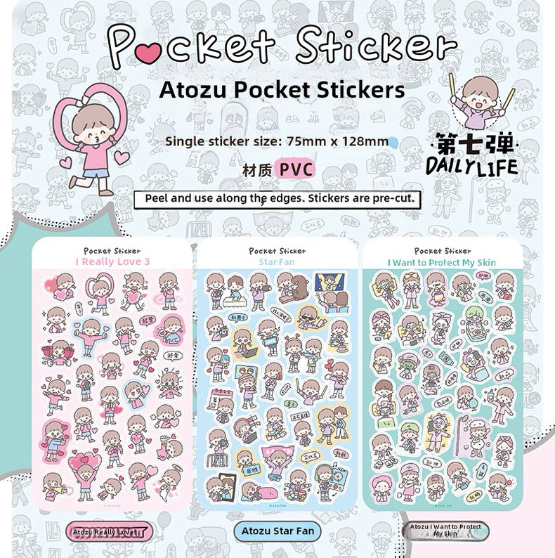 zZoton Molinta | Pocket Sticker Sheet - Daily Life Series