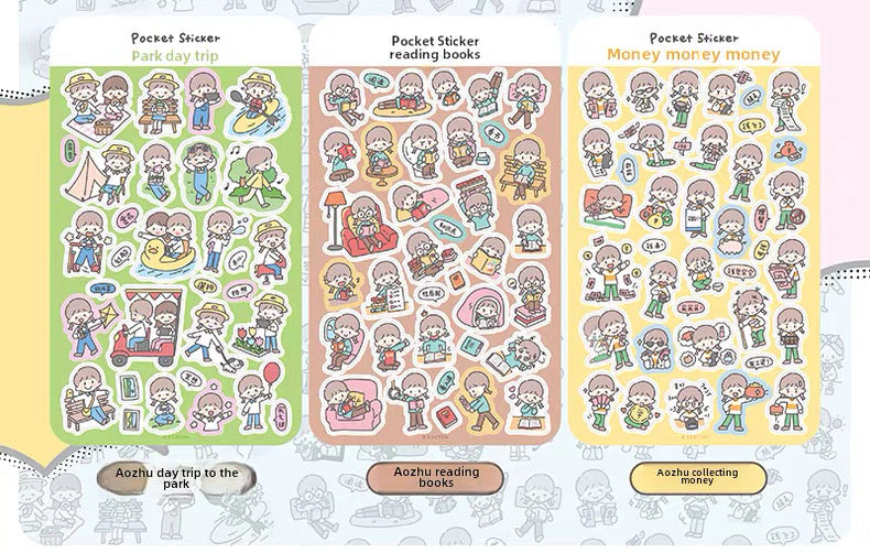 zZoton Molinta | Pocket Sticker Sheet - Daily Life Series