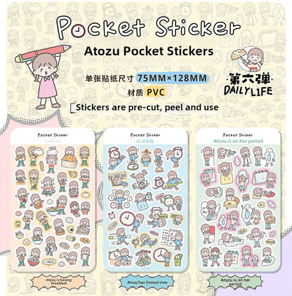zZoton Molinta | Pocket Sticker Sheet - Daily Life Series