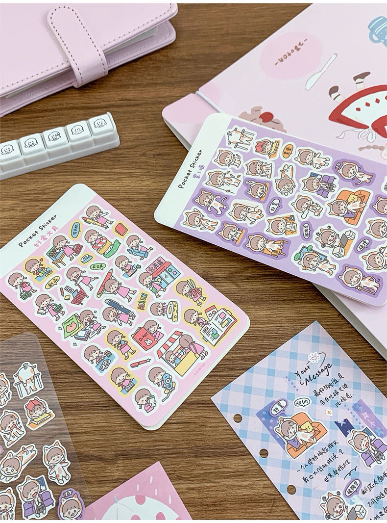 zZoton Molinta | Pocket Sticker Sheet - Daily Life Series