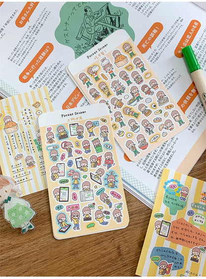 zZoton Molinta | Pocket Sticker Sheet - Daily Life Series