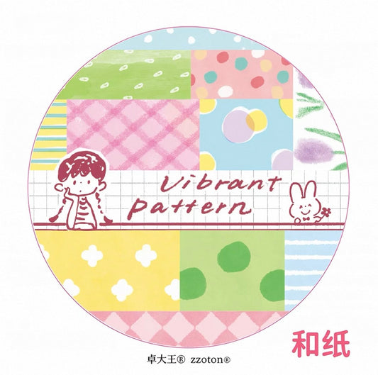 zZoton Molinta | Vibrant Pattern Washi tape Roll
