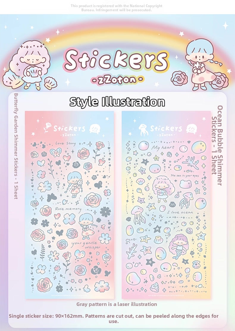 zZoton Molinta | Shimmer Sticker Sheet