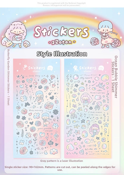 zZoton Molinta | Shimmer Sticker Sheet