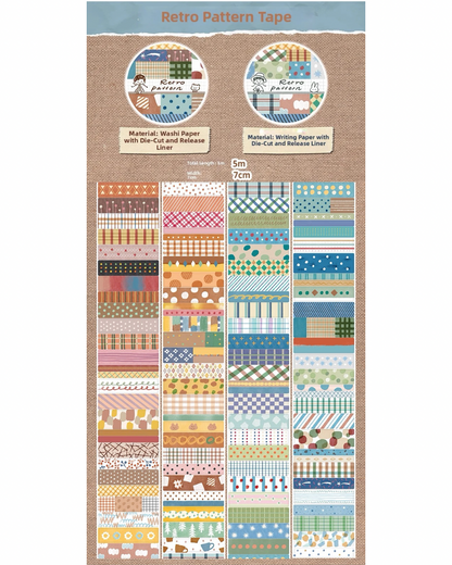 zZoton Molinta | Vintage Pattern Bear Washi Tape Roll