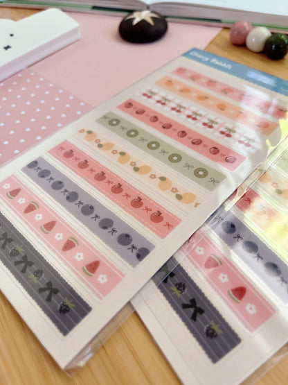Cherry Rabbit | Fruit Deco Tapes Sticker Sheet