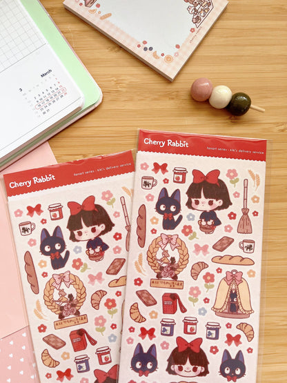 Cherry Rabbit | Kiki's Delivery Service Sticker Sheet