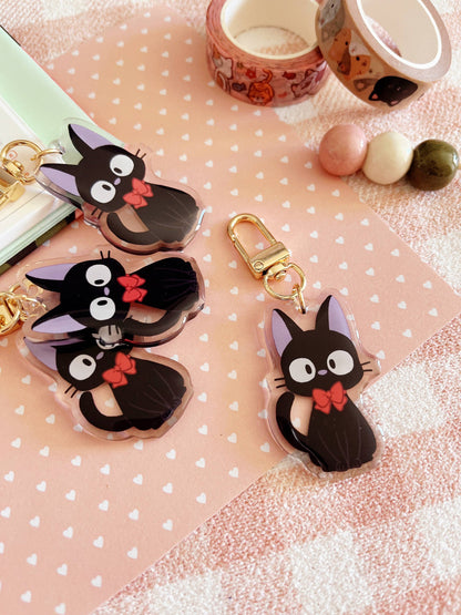 Cherry Rabbit | Studio Ghibli: Jiji Cat Keychain