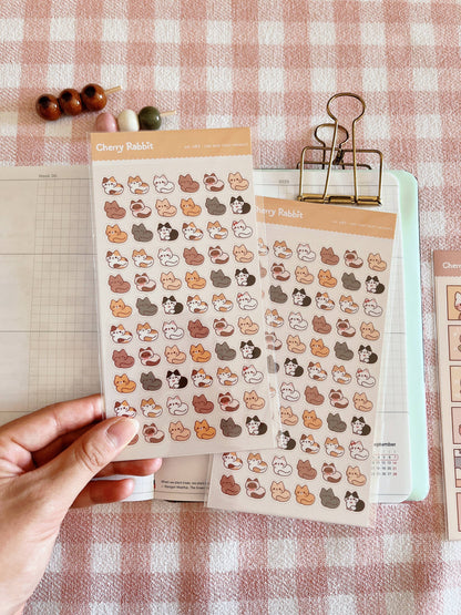 Cherry Rabbit | Cat Loafs (Mini Version) Sticker Sheet no.082 - ver.2