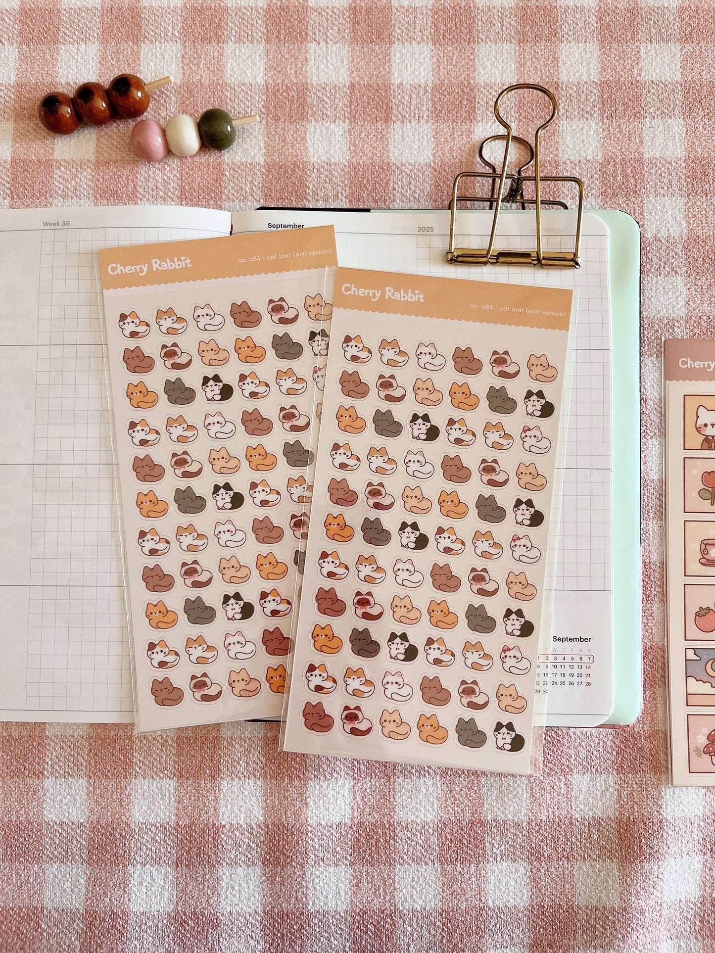 Cherry Rabbit | Cat Loafs (Mini Version) Sticker Sheet no.082 - ver.2