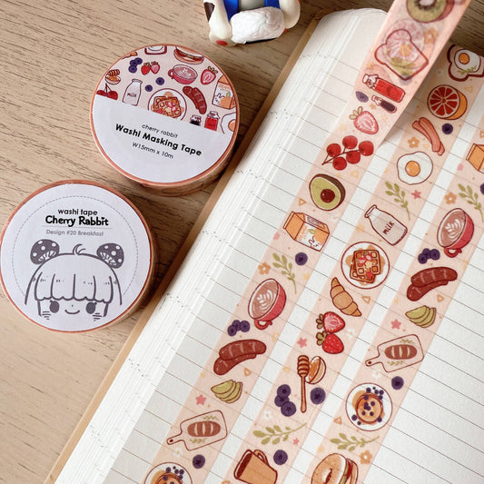 Cherry Rabbit | Breakfast Washi Tape