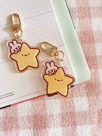 Cherry Rabbit | Star Rabbit Keychain
