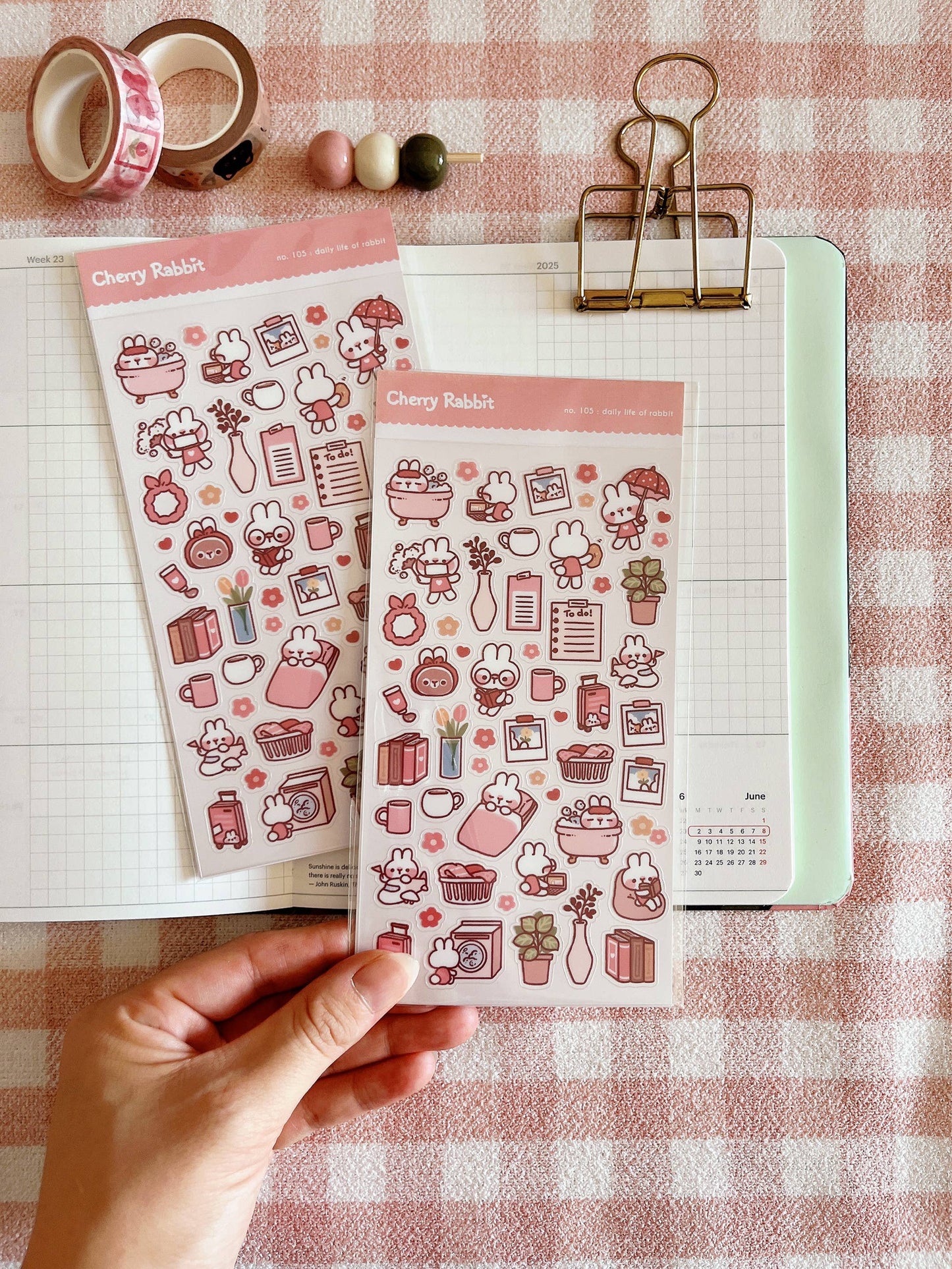 Cherry Rabbit | Daily Life of Rabbit Sticker Sheet no.105
