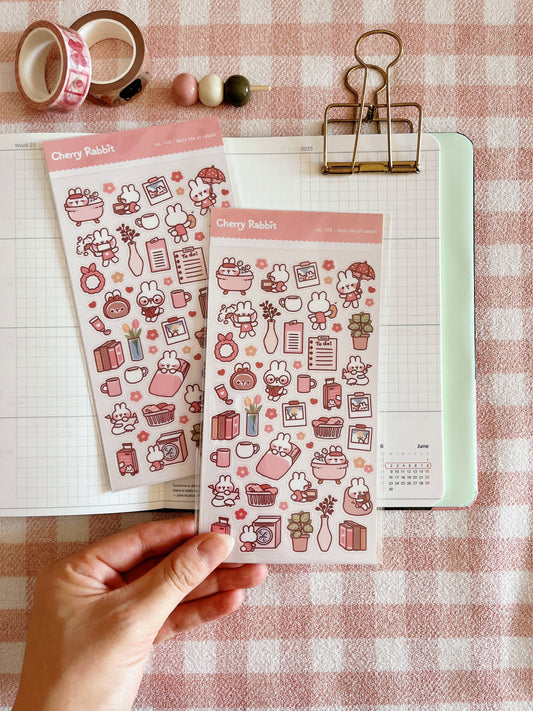 Cherry Rabbit | Daily Life of Rabbit Sticker Sheet no.105