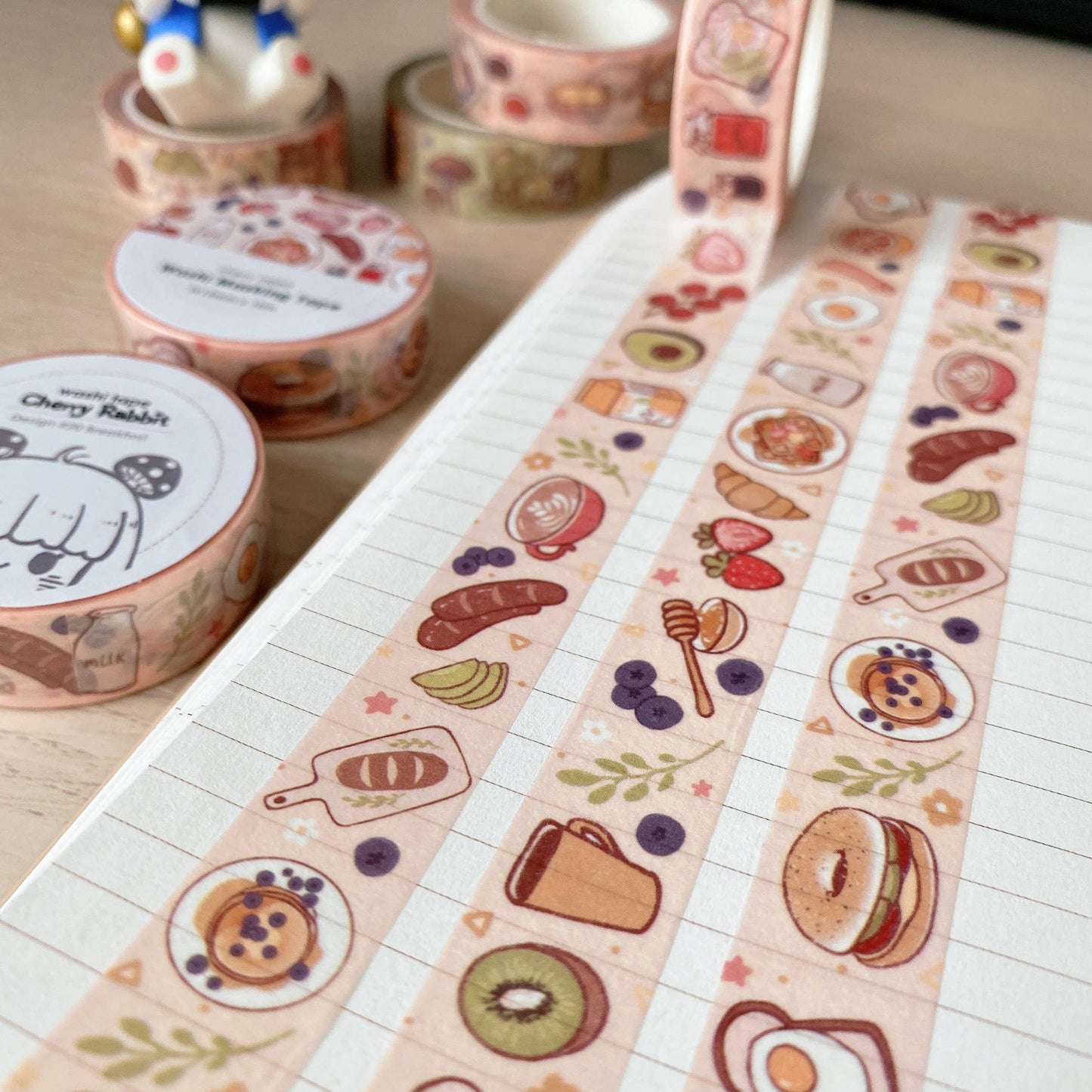 Cherry Rabbit | Breakfast Washi Tape