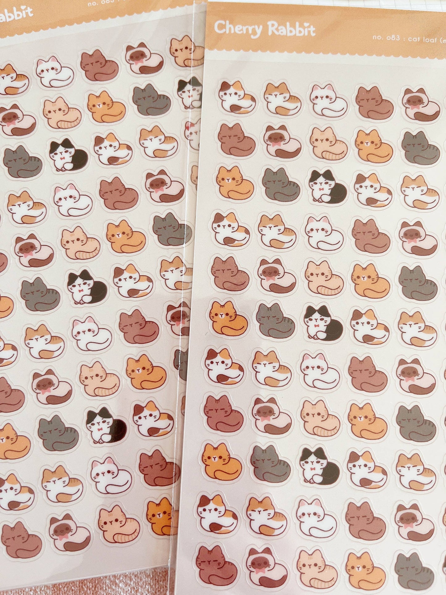 Cherry Rabbit | Cat Loafs (Mini Version) Sticker Sheet no.082 - ver.2